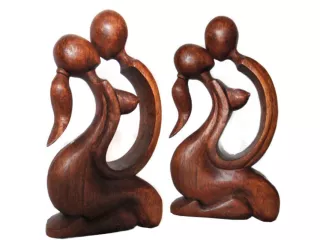 Piękna Rzeźba drewno 20cm Super prezent Indonezja